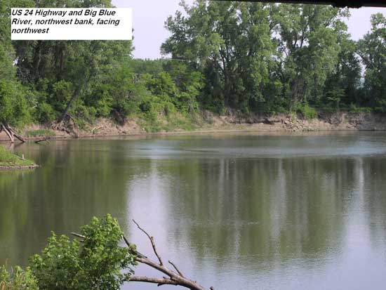 Big Blue River and river bank