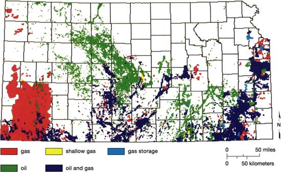 oil and gas fields in Kansas