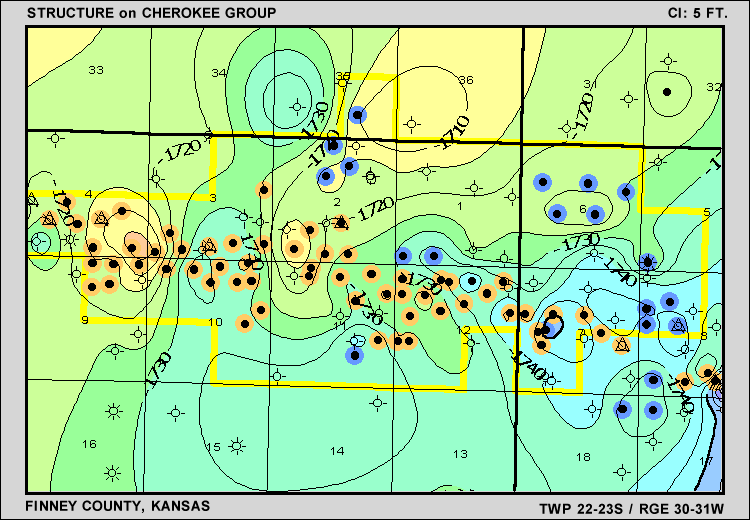 Cherokee structure map