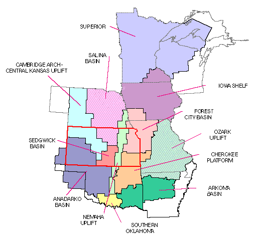 map shoing only midcontinent