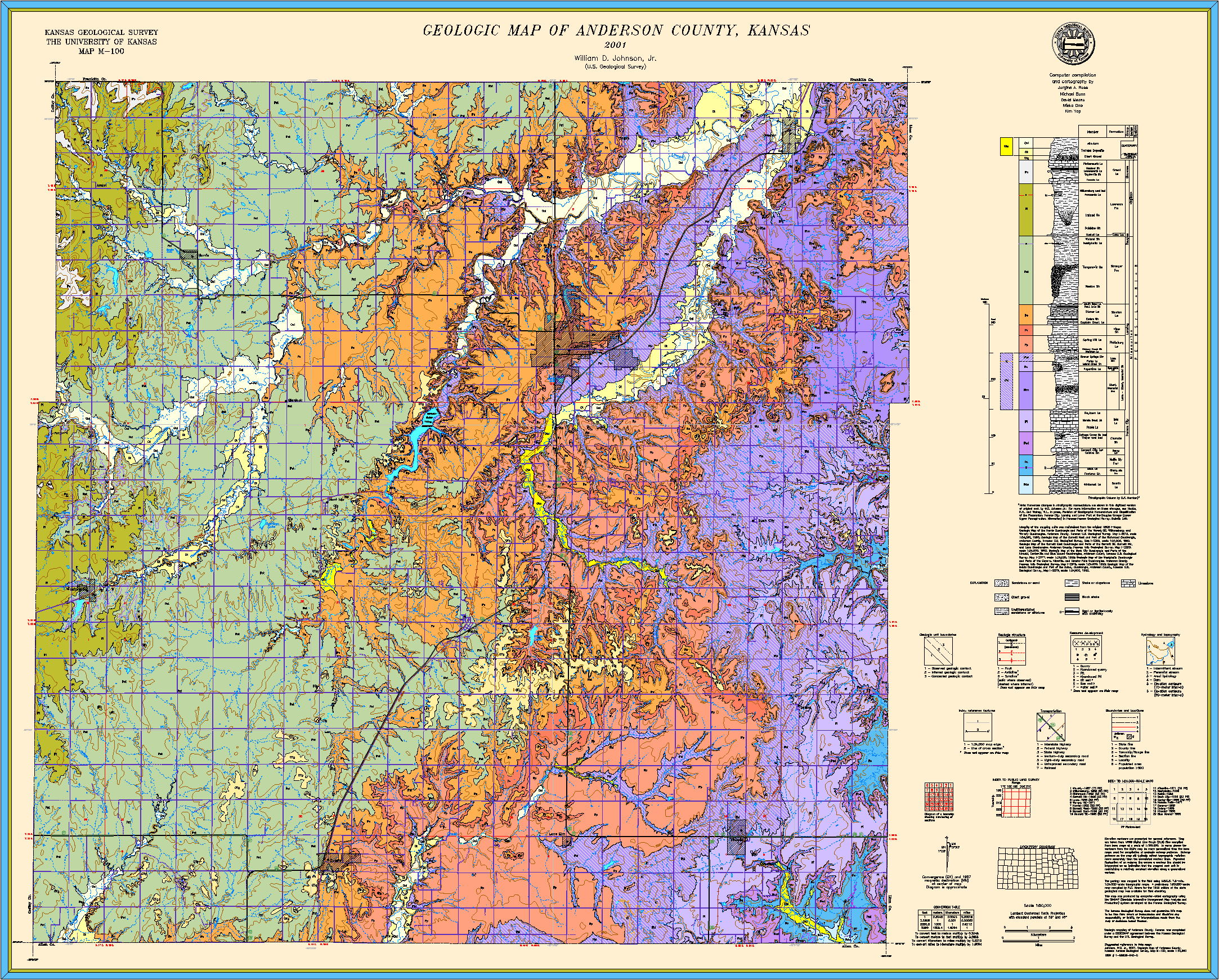 Anderson County geologic map