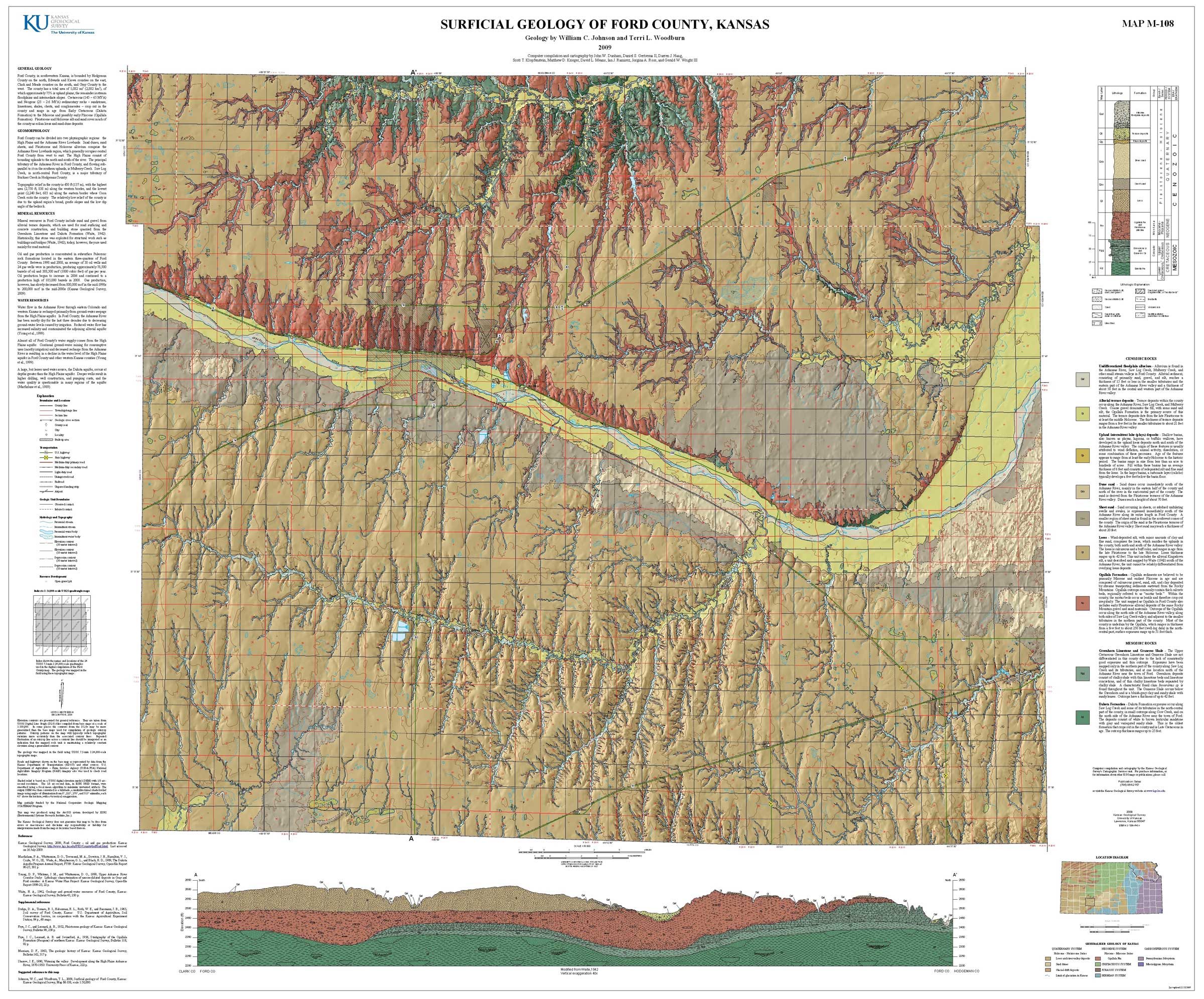 Ford County geologic map