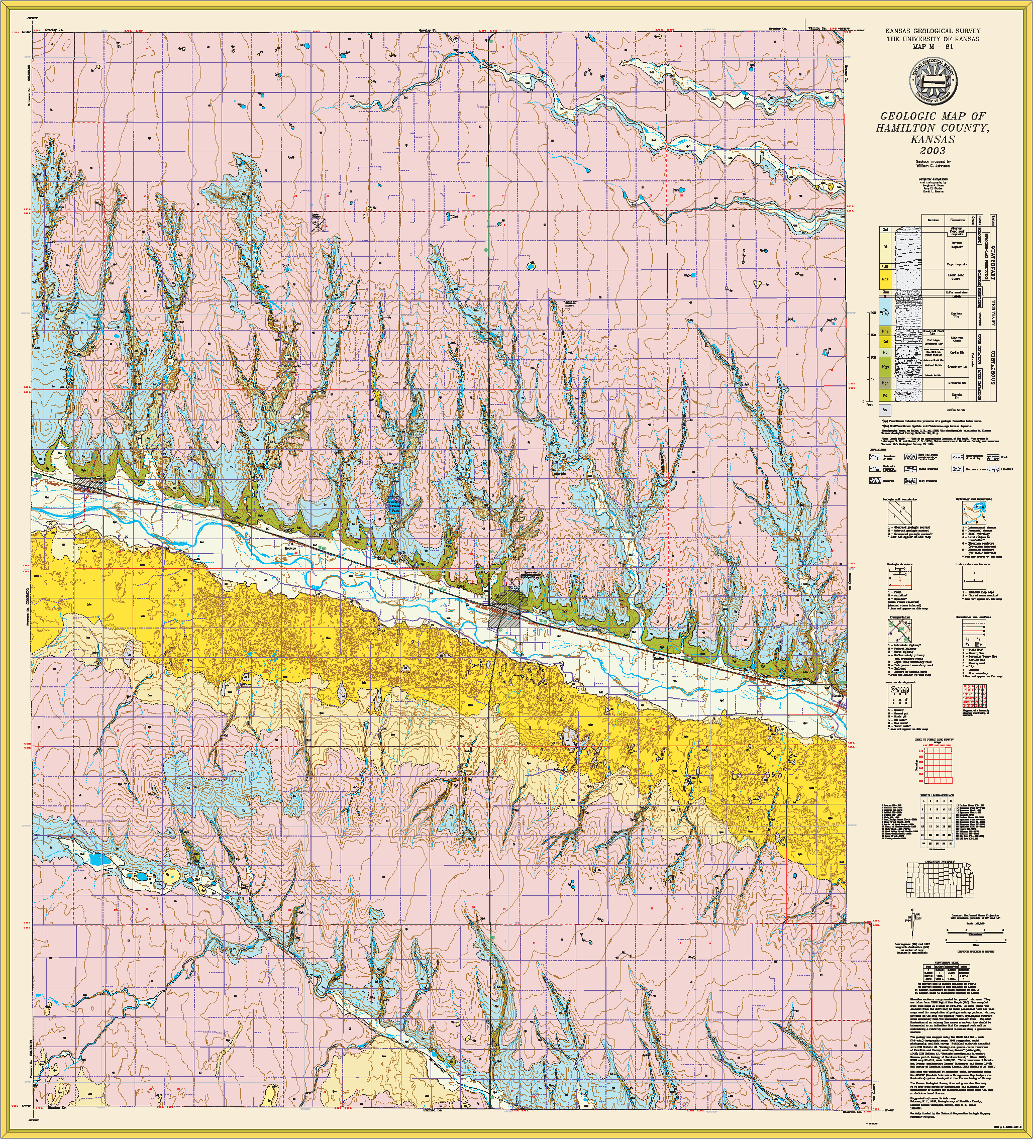 Hamilton county geologic map