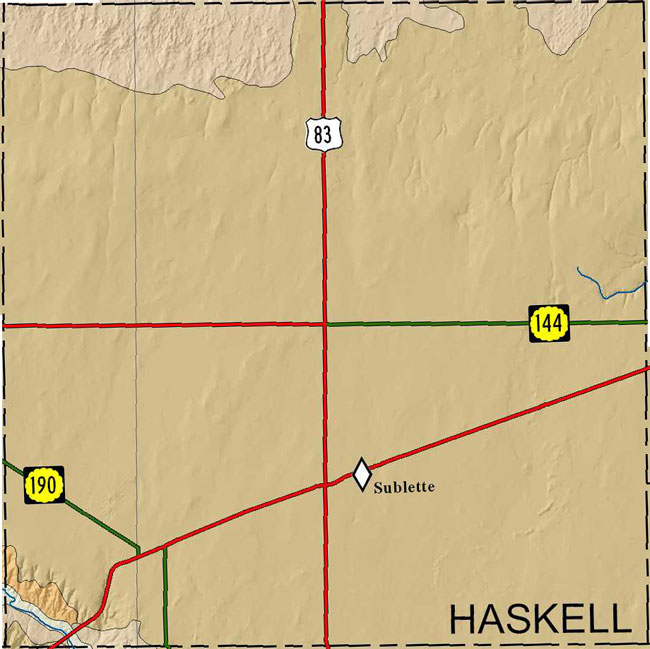 Haskell county geologic map