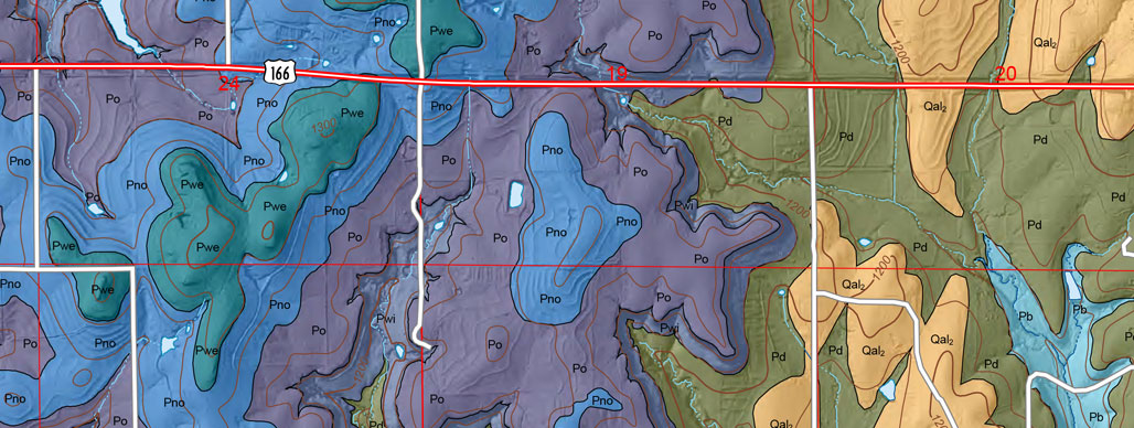 Part of the Silverdale Quadrangle map.