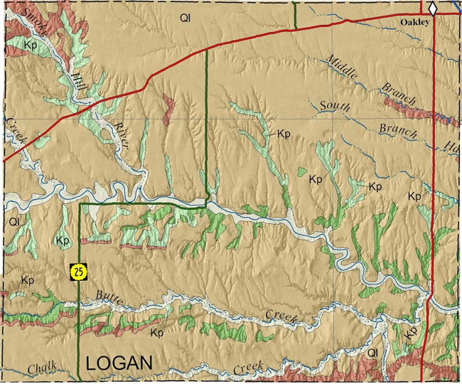 Logan county geologic map