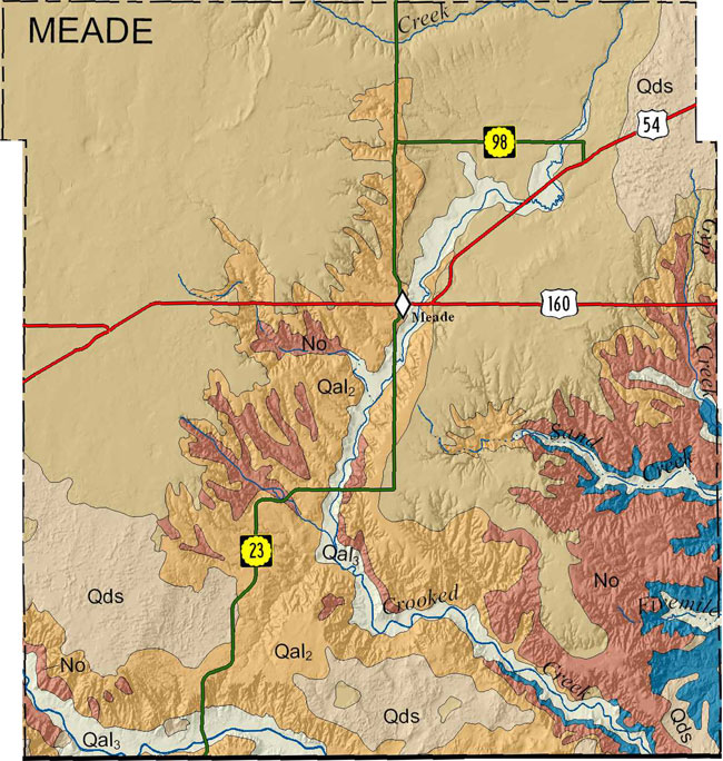 Meade county geologic map