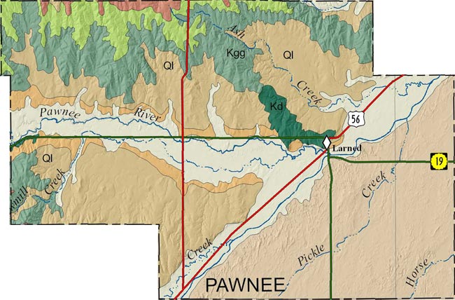 Pawnee county geologic map