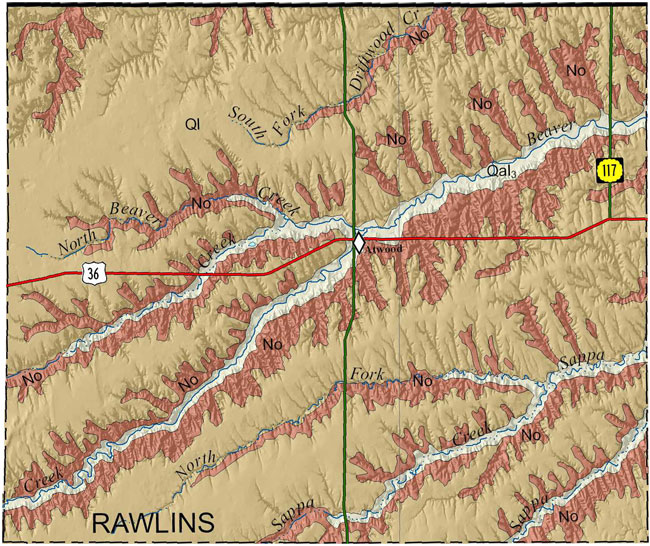 Rawlins county geologic map