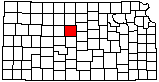 small map of Kansas; click to change counties