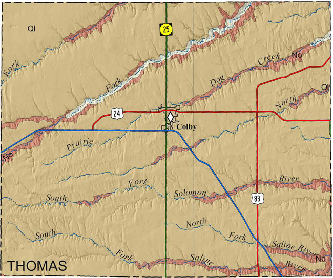 Thomas county geologic map