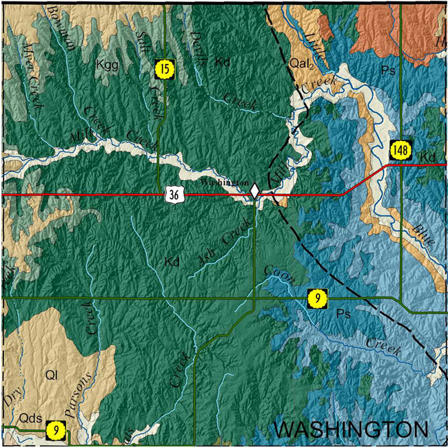 Washington county geologic map