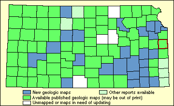 Index map of Kansas showing status of geologic mapping, 2002