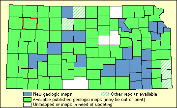 Index map of Kansas showing status of geologic mapping, 2001