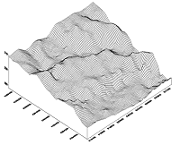 fishnet plot of elevations recorded