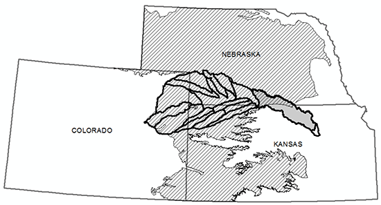 Location of the Republican River Basin, including sub-basins.