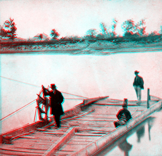 1867 Photo of ferry at Lecompton, Kansas