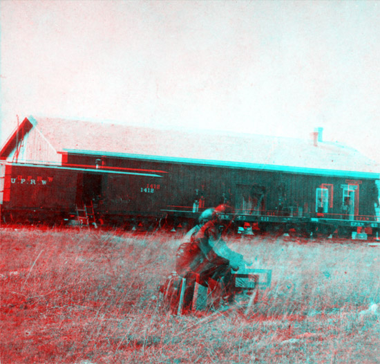 1867 Photo of depot, Manhattan, Kansas