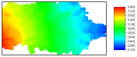 color map of first order water table drift