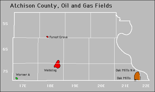 Atchison County oil and gas map