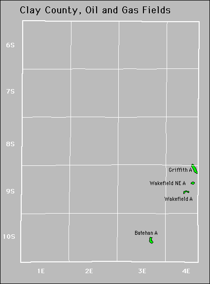 Clay County oil and gas map