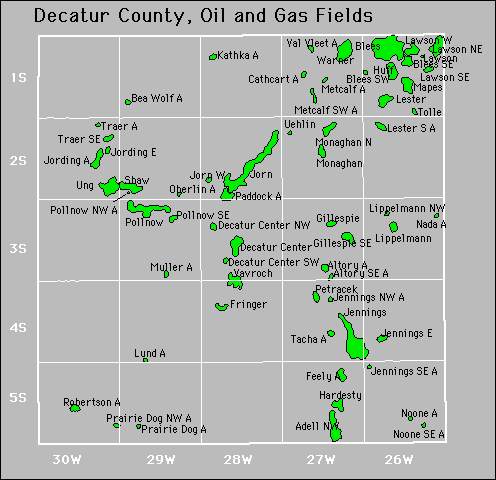 Decatur County oil and gas map