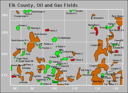 Elk County oil and gas map