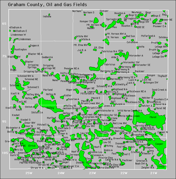 Graham County oil and gas map