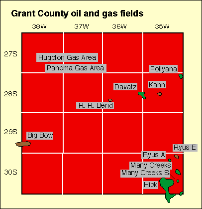 Grant County oil and gas map