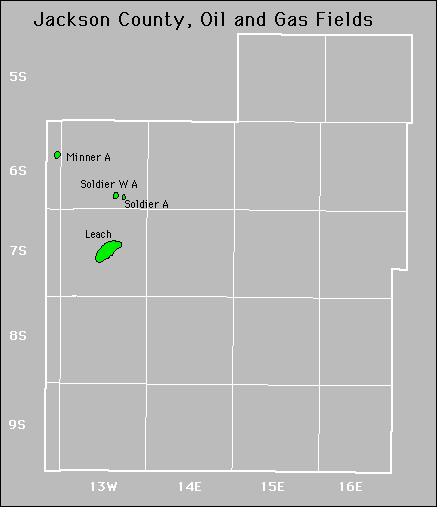 Jackson County oil and gas map