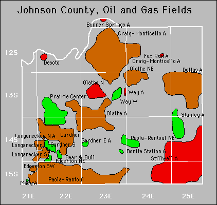 Johnson County oil and gas map