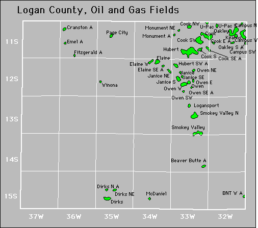 Logan County oil and gas map