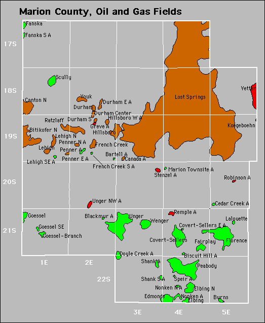 Marion County oil and gas map