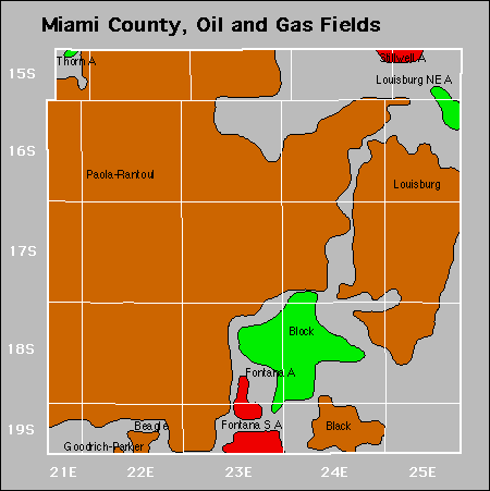 Miami County oil and gas map