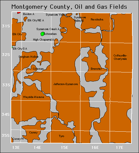 Montgomery County oil and gas map