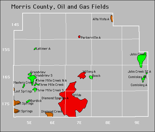 Morris County oil and gas map