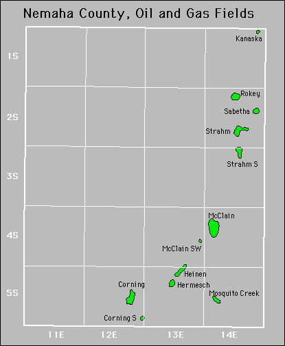 Nemaha County oil and gas map