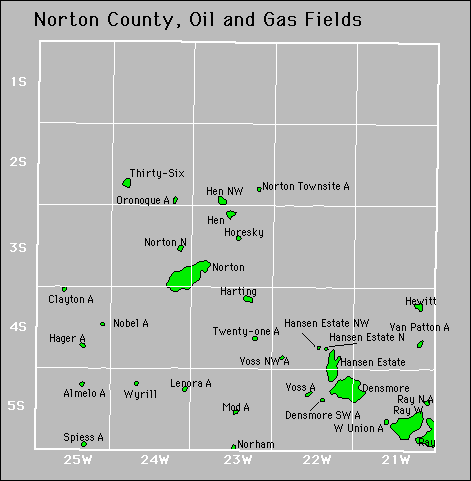 Norton County oil and gas map