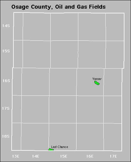 Osage County oil and gas map
