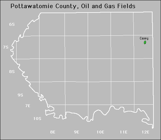 Pottawatomie County oil and gas map