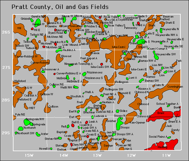 Pratt County oil and gas map