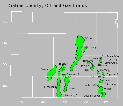 Saline County oil and gas map