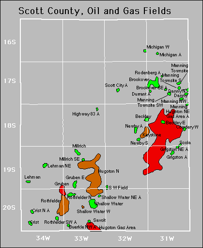 Scott County oil and gas map