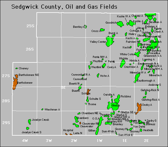 Sedgwick County oil and gas map