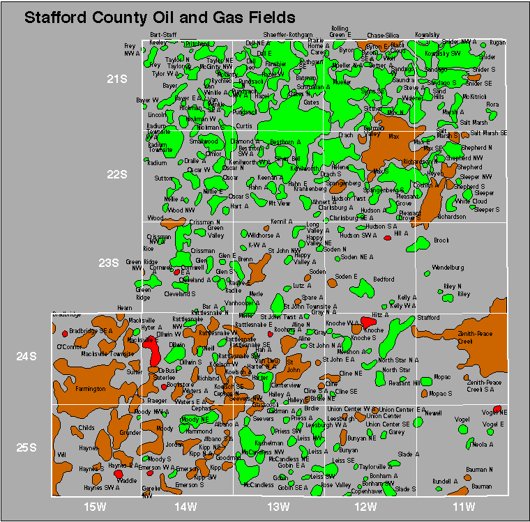 Stafford County oil and gas map