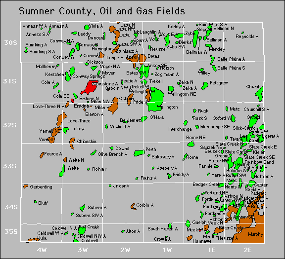 Sumner County oil and gas map