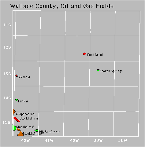 Wallace County oil and gas map