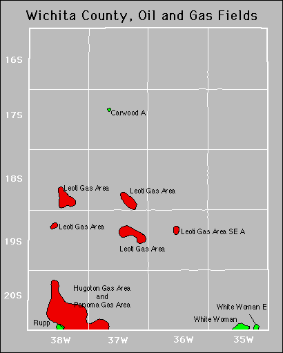 Wichita County oil and gas map