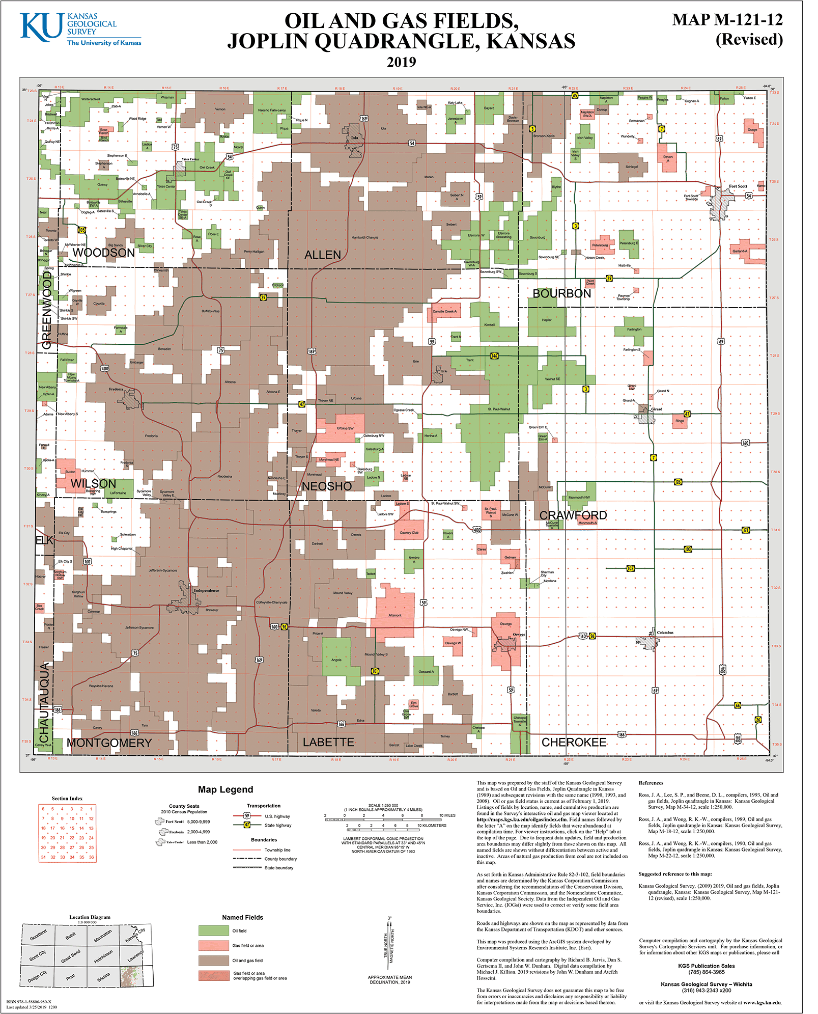 Joplin quadrangle oil and gas fields