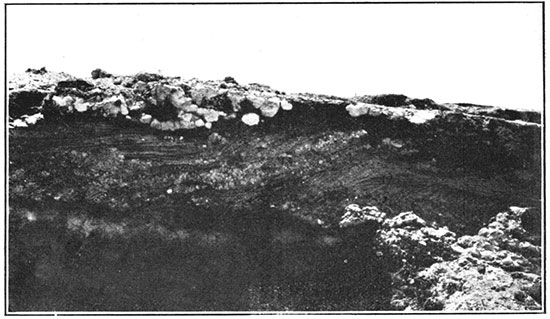Black and white photo of High Terrace Gravels.